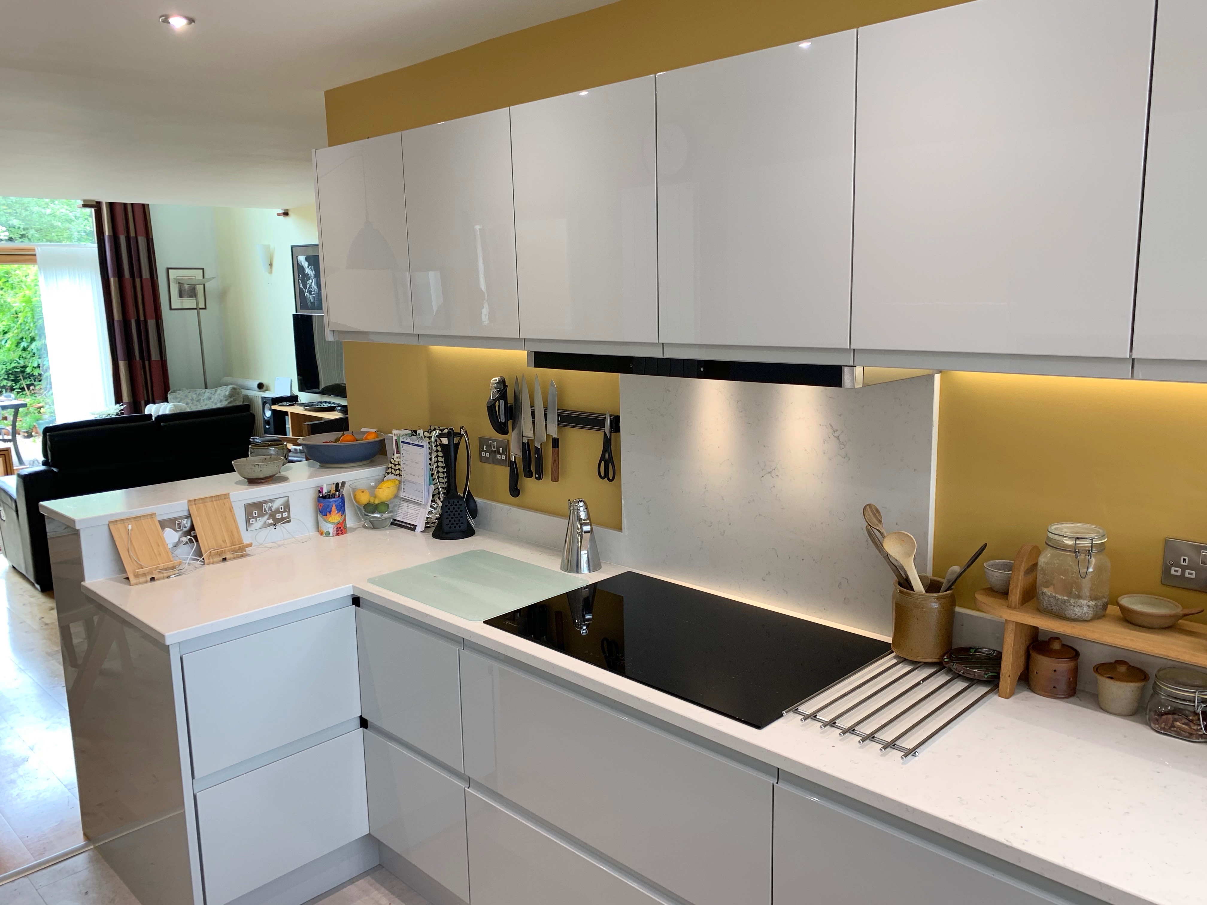 Gloss light grey handleless kitchen 3 IMG 0486