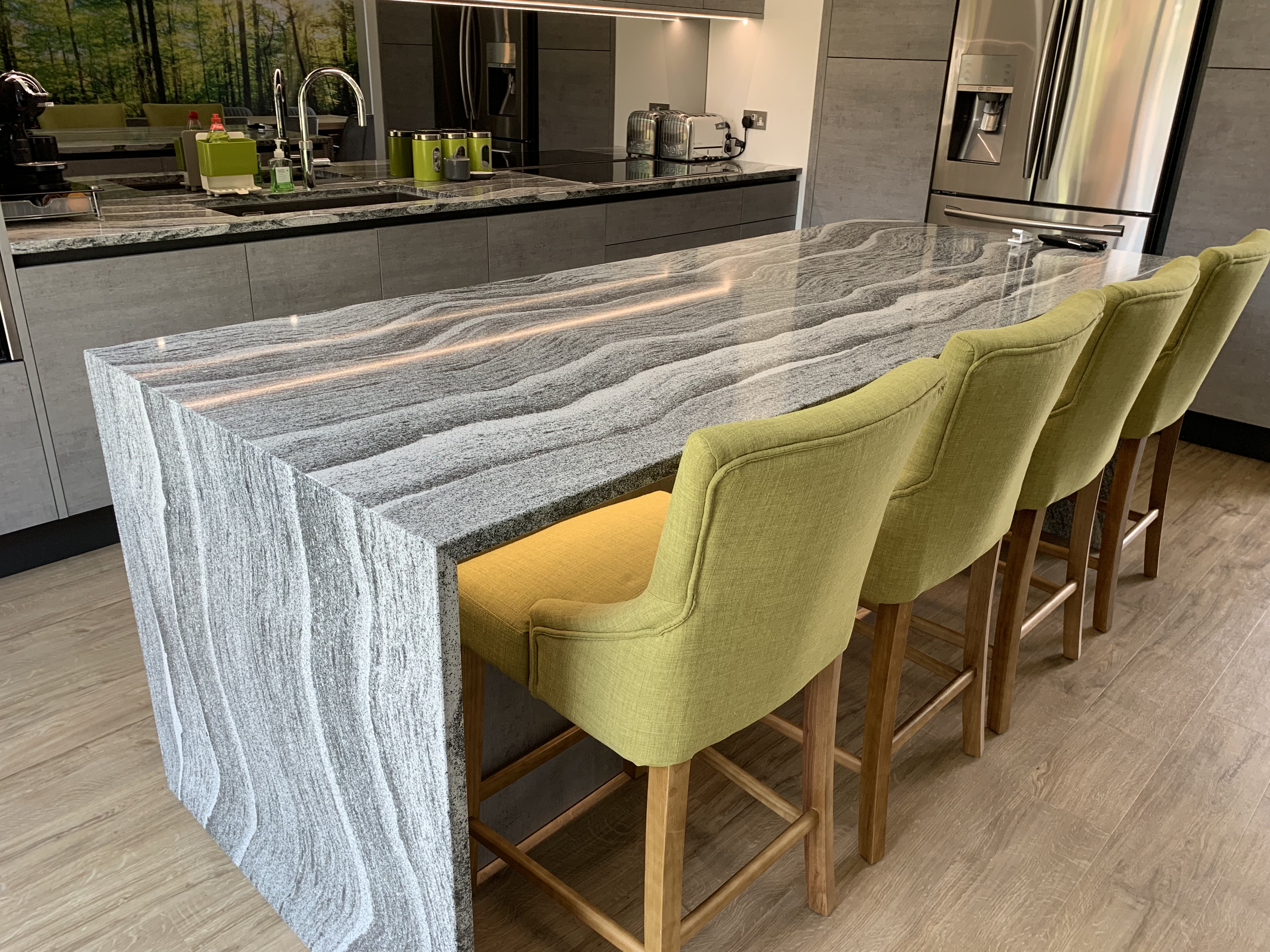Concrete effect Kitchen with high ceilings 2 Lima Kitchens £30k £50k 2