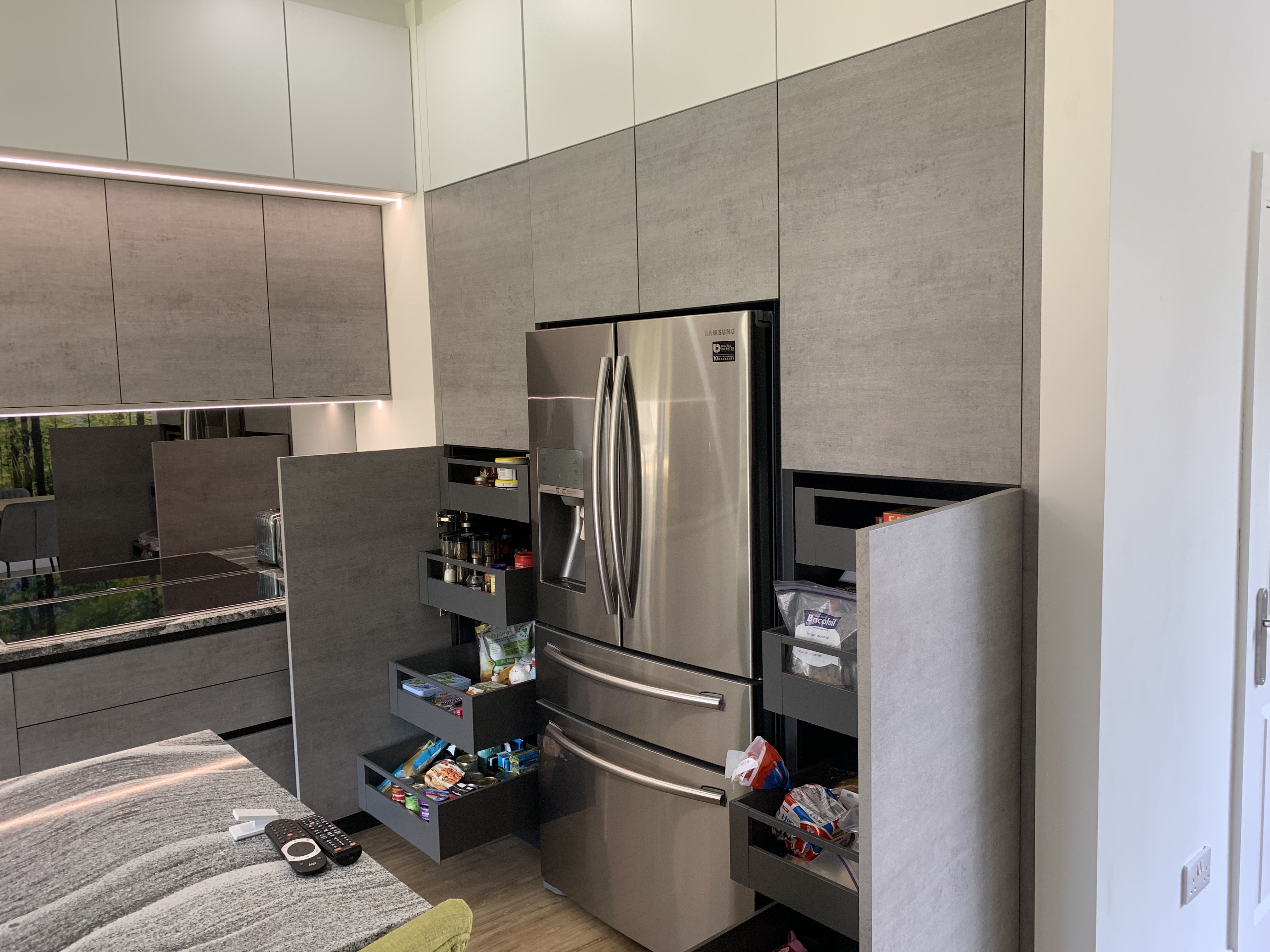 Concrete effect Kitchen with high ceilings 6 Lima Kitchens £30k £50k 6