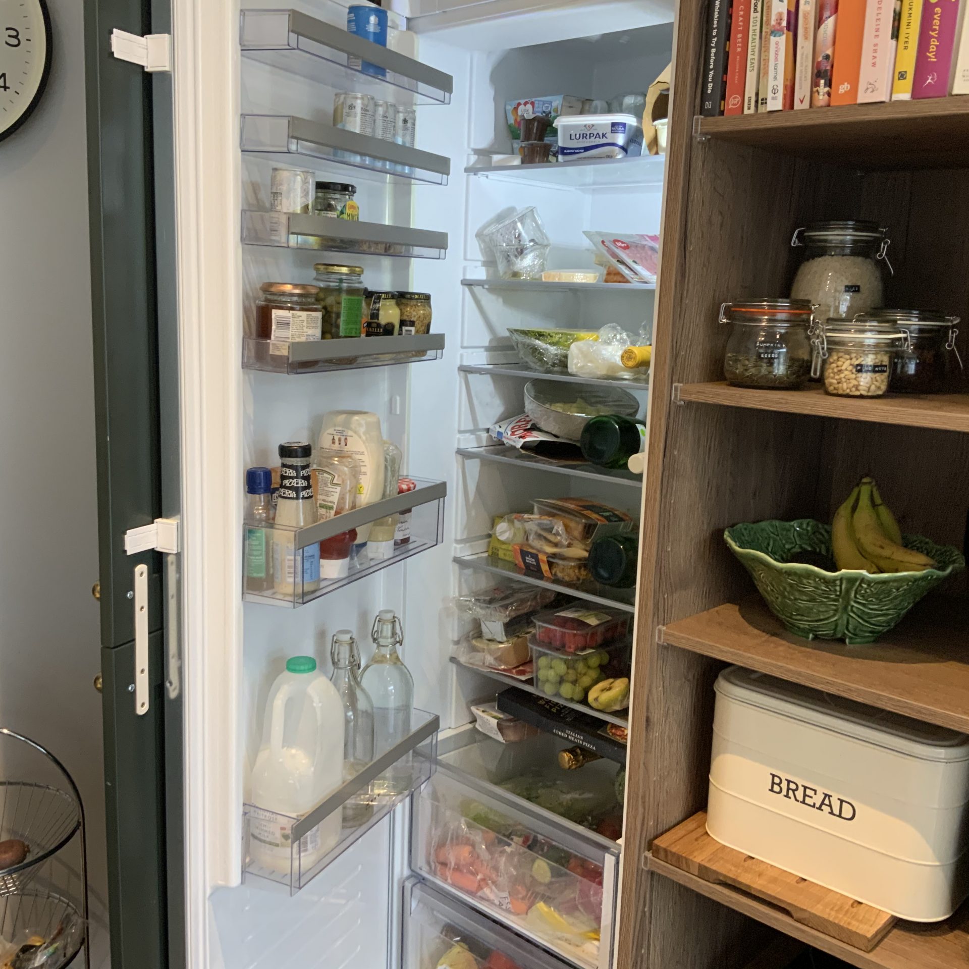Super Skinny Highland Green Shaker 4 Kitchen project under 30k Lima Kitchens Fridge wet zone