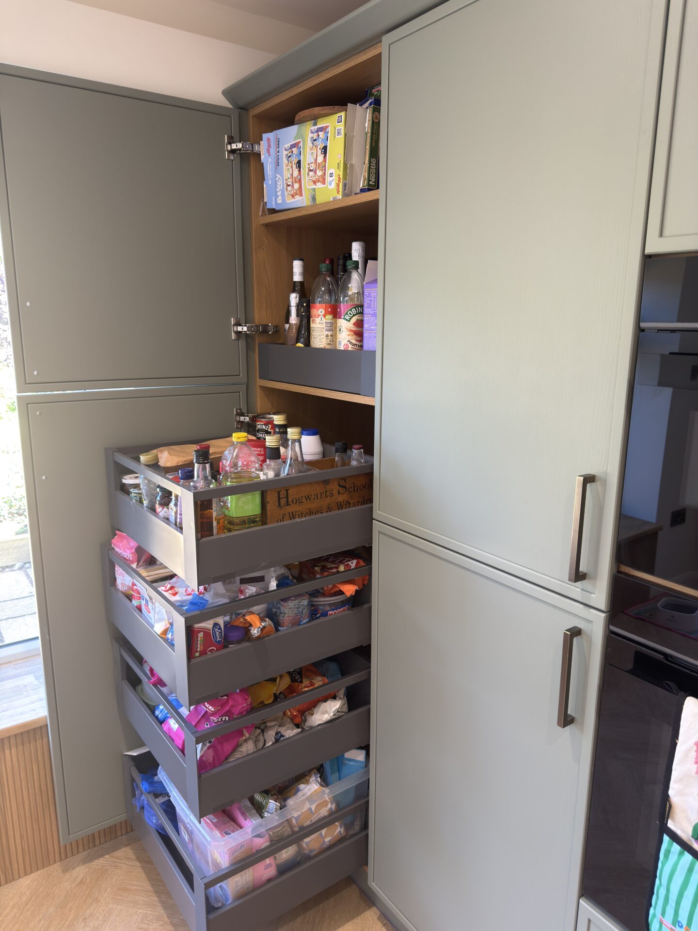Food storage pantry larder Milton Keynes Built in kitchen with larder kitchen