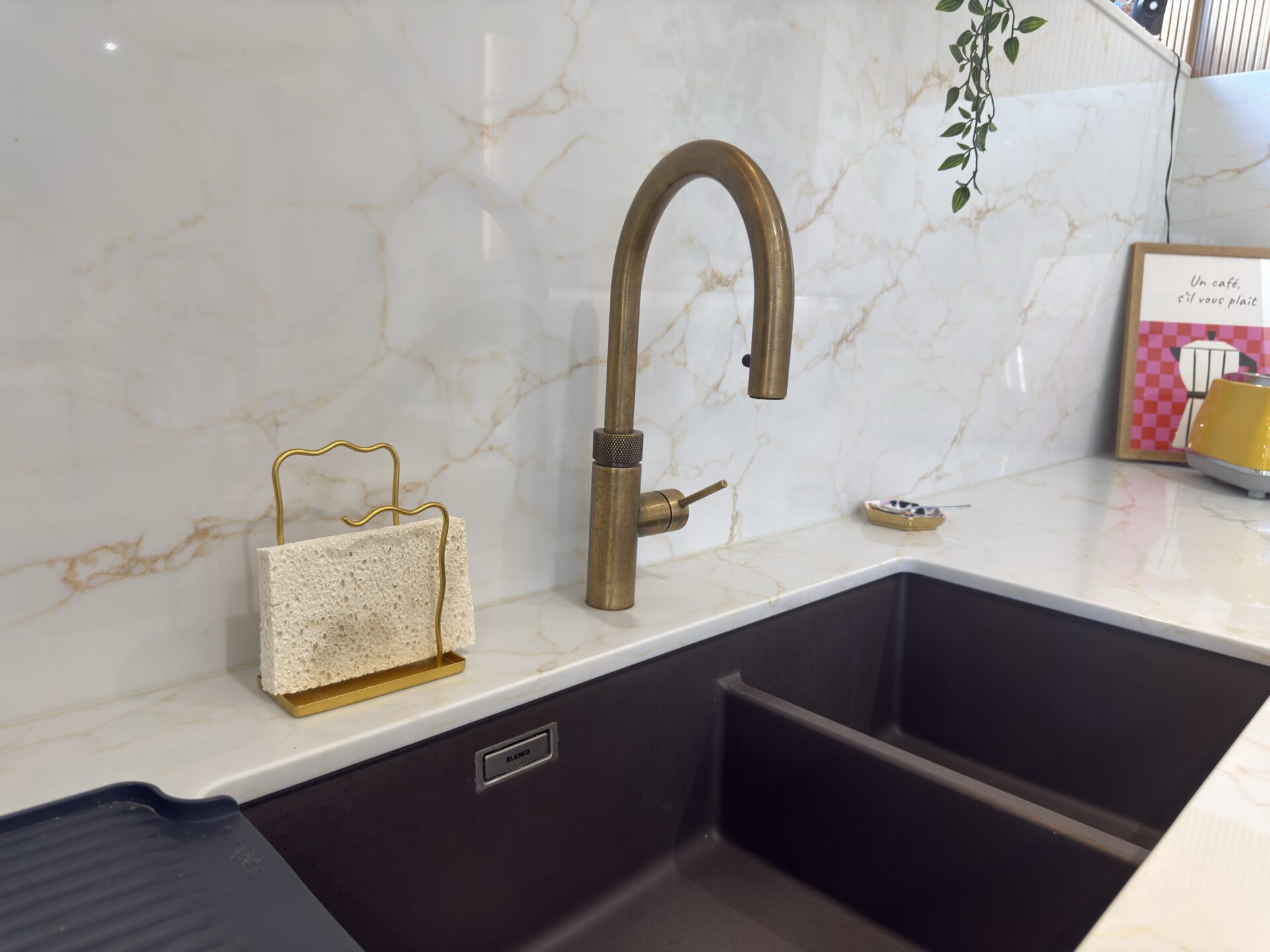 Quooker tap with chilled water and large double bowl sink Milton Keynes Quooker tap system