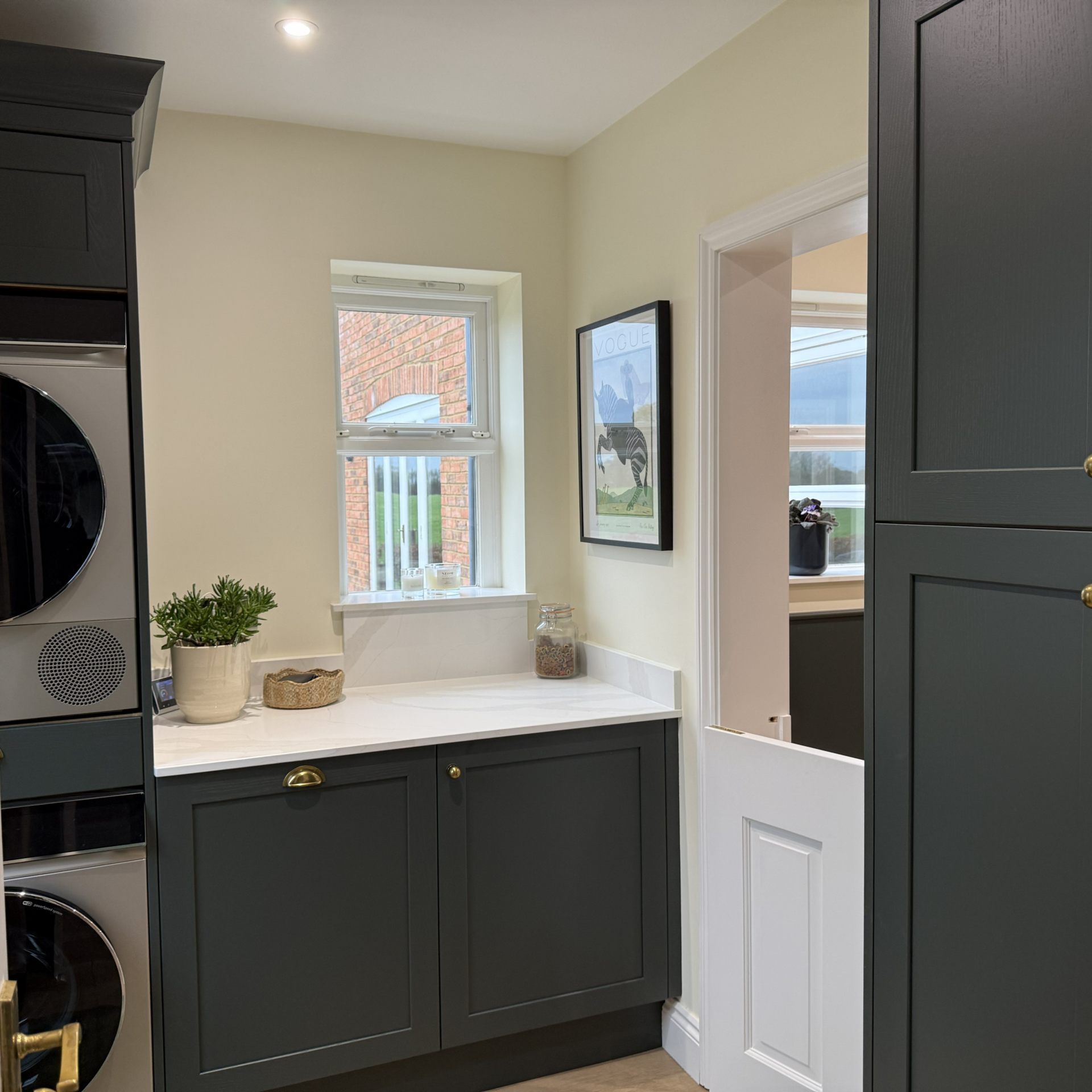 Utility area with washer dryer